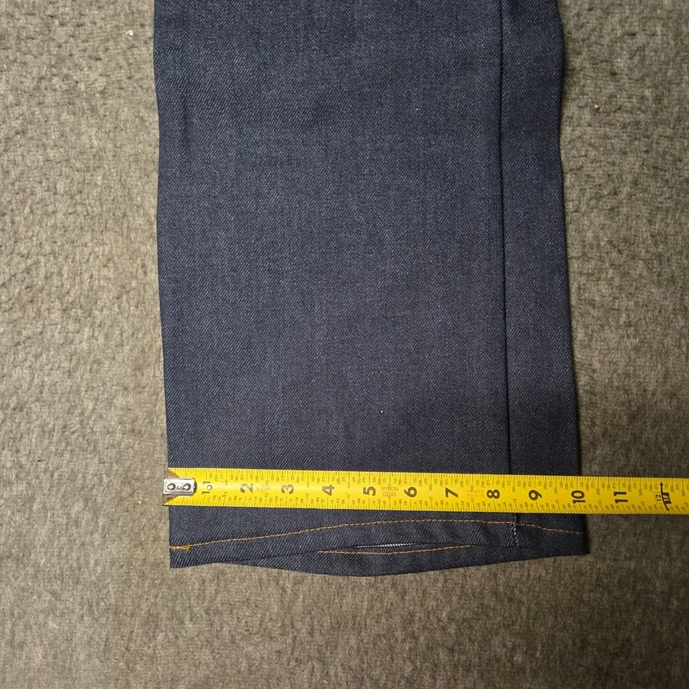 Vintage JC Penny Plain Pockets Boot Cut Jeans Mens 36x30 Blue Denim Raw NWT